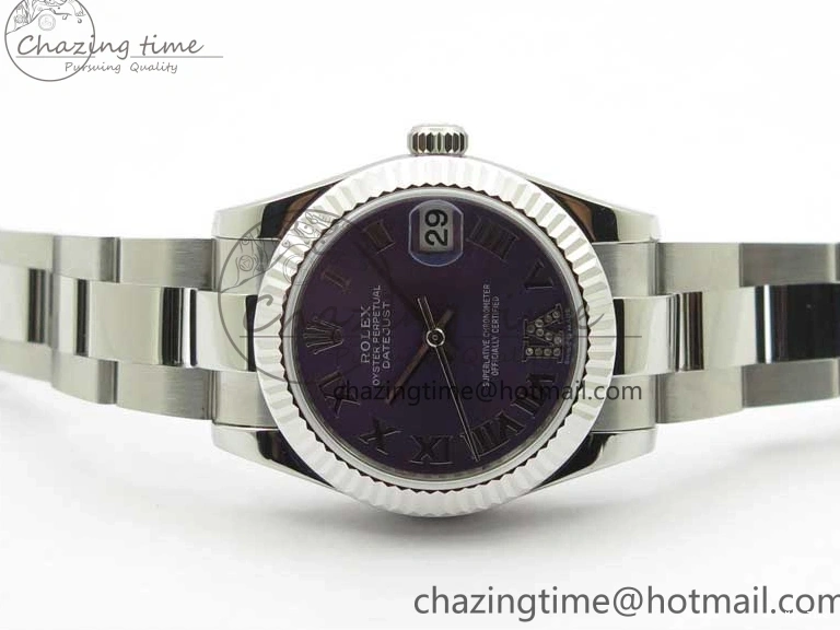 MiroTime 0429 Datejust 31mm 278271 SS BP Maker Best Edition Purple Roman Dial on Oyster Bracelet Modern 2752